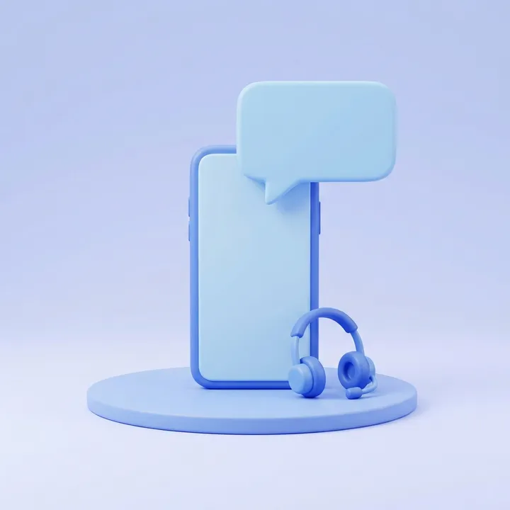 Smartphone mit Sprechblase und Headset – ein Aurivit-Berater beantwortet Ihre Fragen