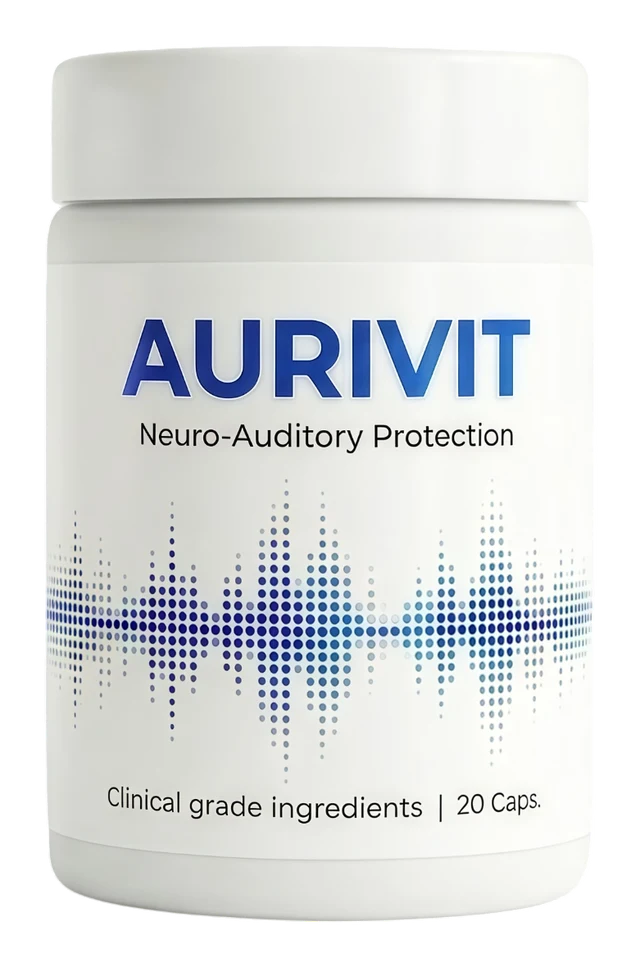 Aurivit capsules jar — Neuro-Auditory Protection, 20 capsules